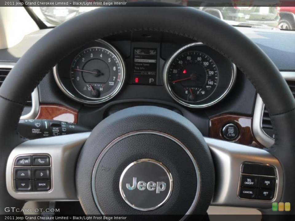 Black/Light Frost Beige Interior Steering Wheel for the 2011 Jeep Grand Cherokee Limited #46953300