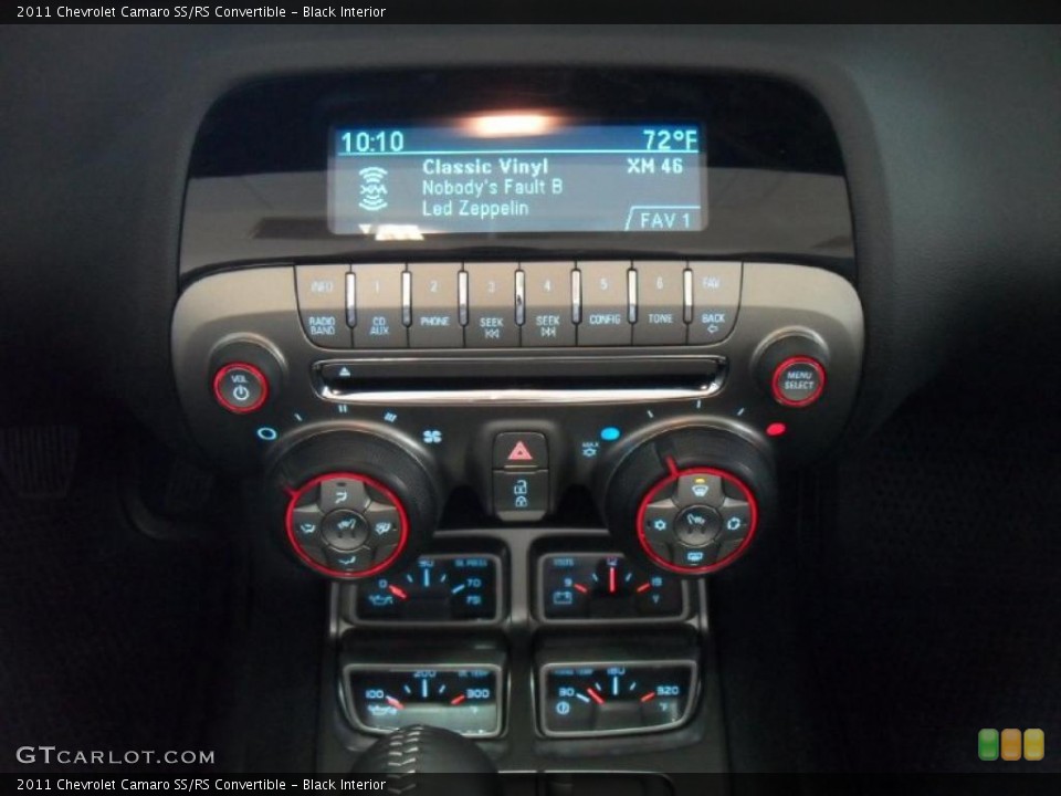 Black Interior Controls for the 2011 Chevrolet Camaro SS/RS Convertible #46954002