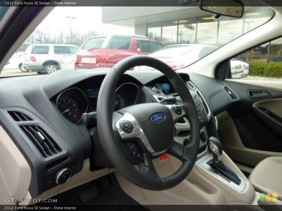 Stone Interior Steering Wheel for the 2012 Ford Focus SE Sedan #46955679