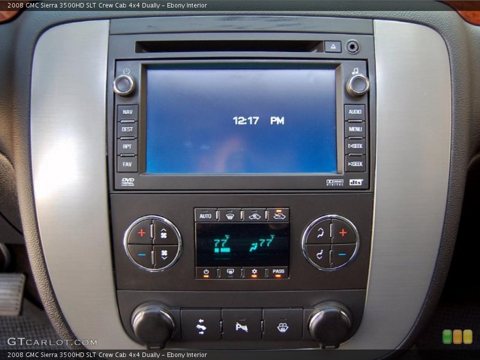 Ebony Interior Controls for the 2008 GMC Sierra 3500HD SLT Crew Cab 4x4 Dually #46956051