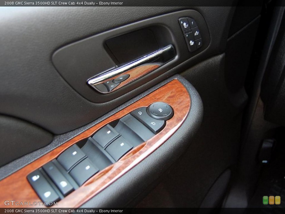 Ebony Interior Controls for the 2008 GMC Sierra 3500HD SLT Crew Cab 4x4 Dually #46956123