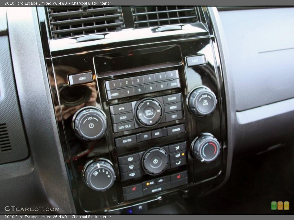 Charcoal Black Interior Controls for the 2010 Ford Escape Limited V6 4WD #46958172