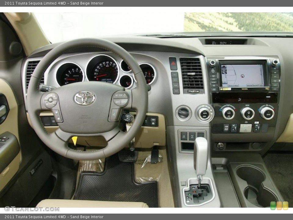 Sand Beige Interior Dashboard for the 2011 Toyota Sequoia Limited 4WD #46958271