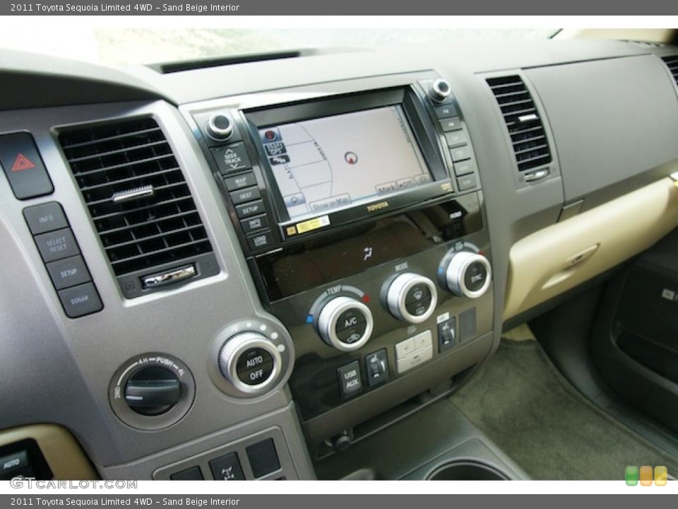 Sand Beige Interior Navigation for the 2011 Toyota Sequoia Limited 4WD #46958286