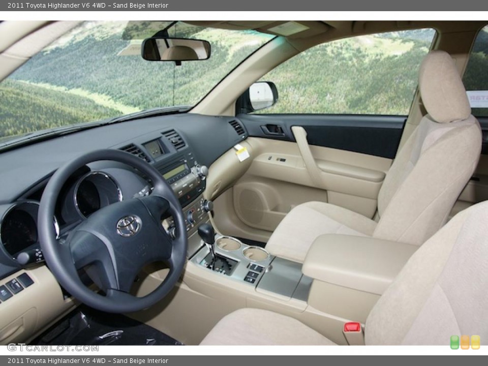 Sand Beige Interior Photo for the 2011 Toyota Highlander V6 4WD #46958397