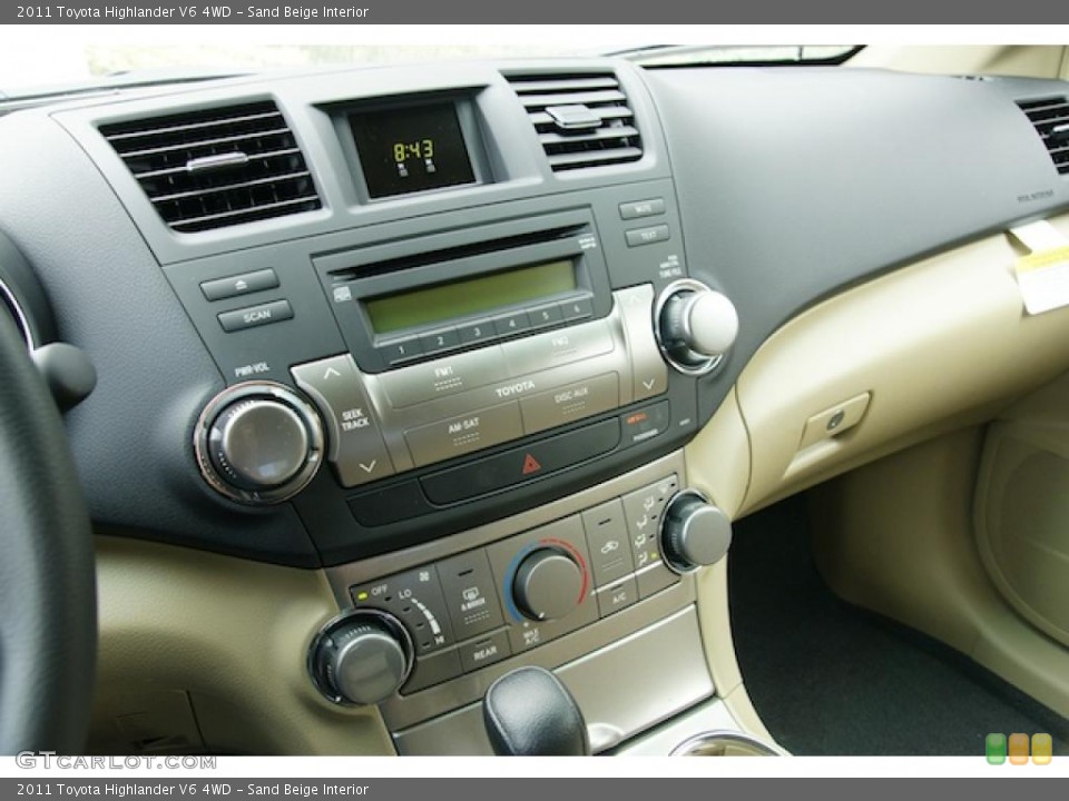 Sand Beige Interior Dashboard for the 2011 Toyota Highlander V6 4WD #46958468