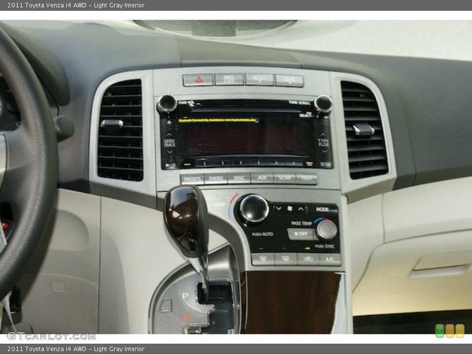 Light Gray Interior Controls for the 2011 Toyota Venza I4 AWD #46958628