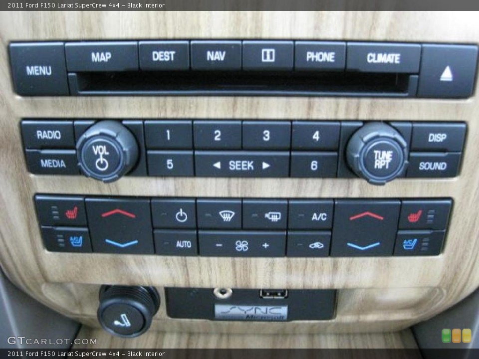 Black Interior Controls for the 2011 Ford F150 Lariat SuperCrew 4x4 #46959384