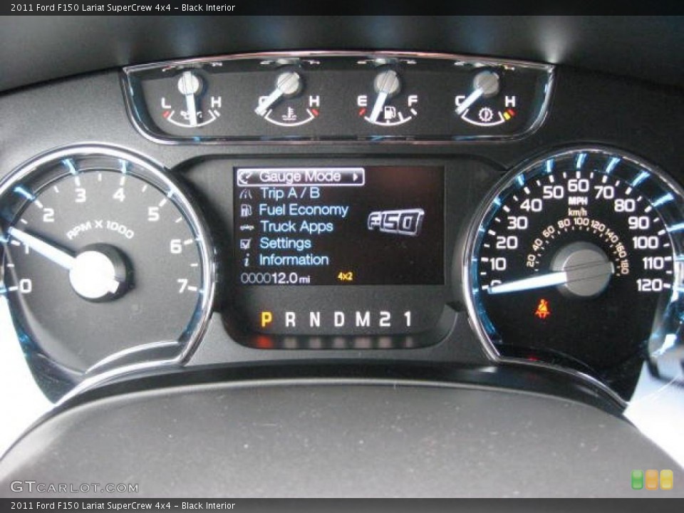 Black Interior Gauges for the 2011 Ford F150 Lariat SuperCrew 4x4 #46959417