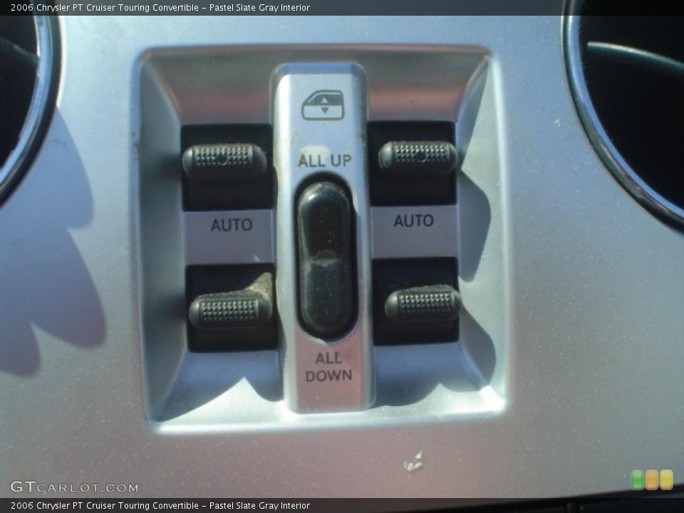 Pastel Slate Gray Interior Controls for the 2006 Chrysler PT Cruiser Touring Convertible #46961277