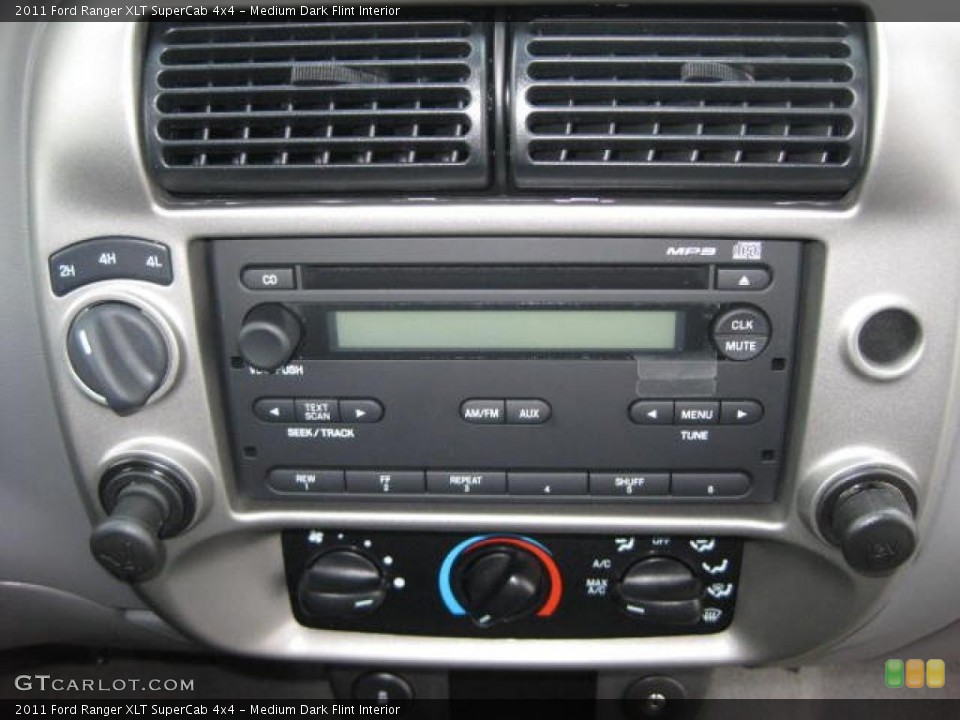 Medium Dark Flint Interior Controls for the 2011 Ford Ranger XLT SuperCab 4x4 #46961505