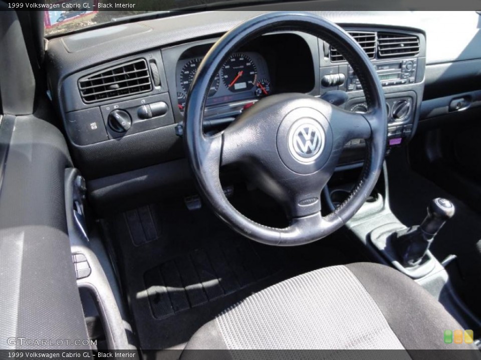 Black Interior Steering Wheel for the 1999 Volkswagen Cabrio GL #46962966