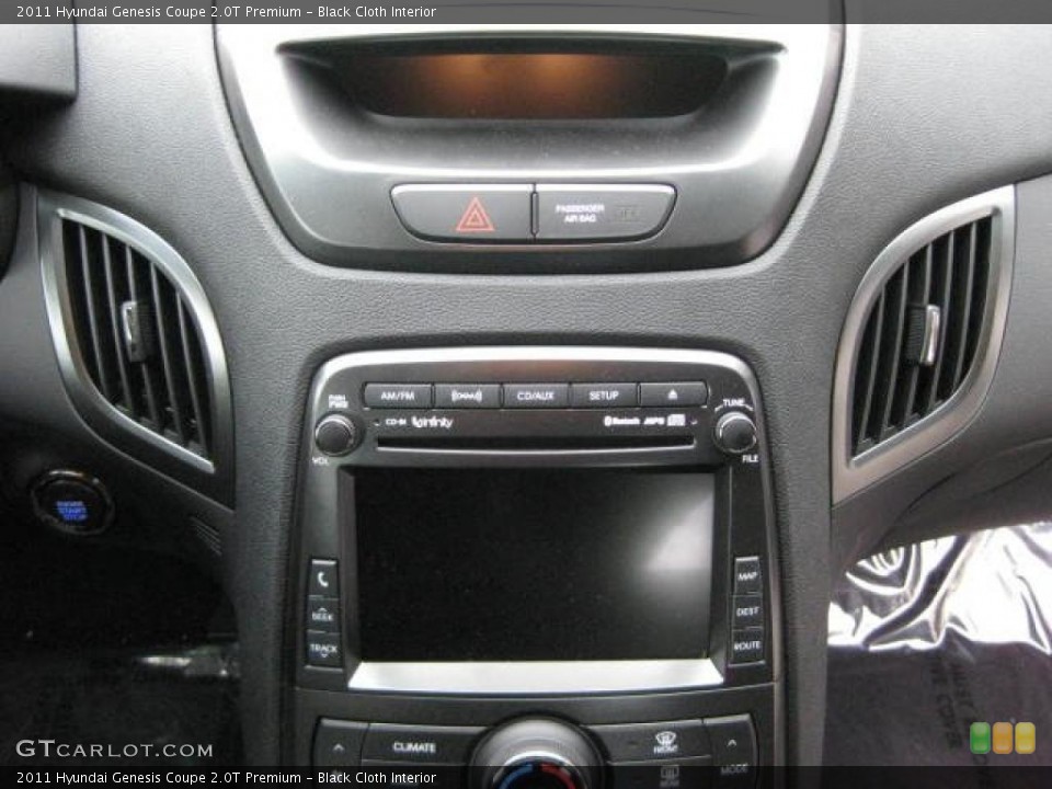 Black Cloth Interior Controls for the 2011 Hyundai Genesis Coupe 2.0T Premium #46963044