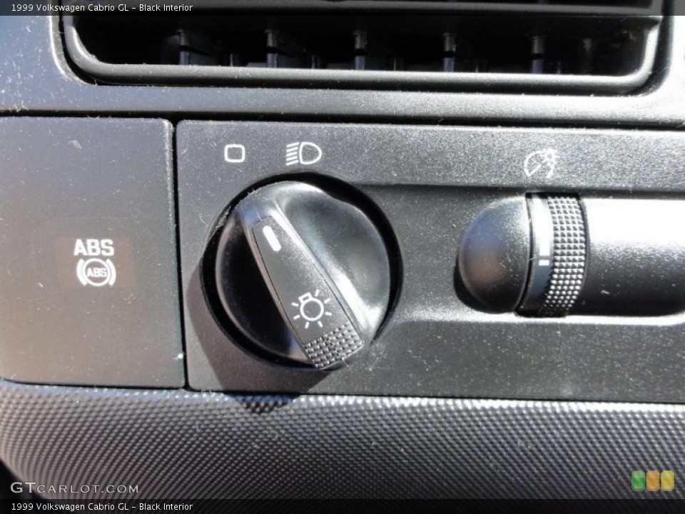 Black Interior Controls for the 1999 Volkswagen Cabrio GL #46963557