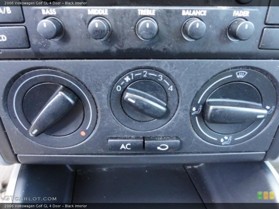 Black Interior Controls for the 2006 Volkswagen Golf GL 4 Door #46964298