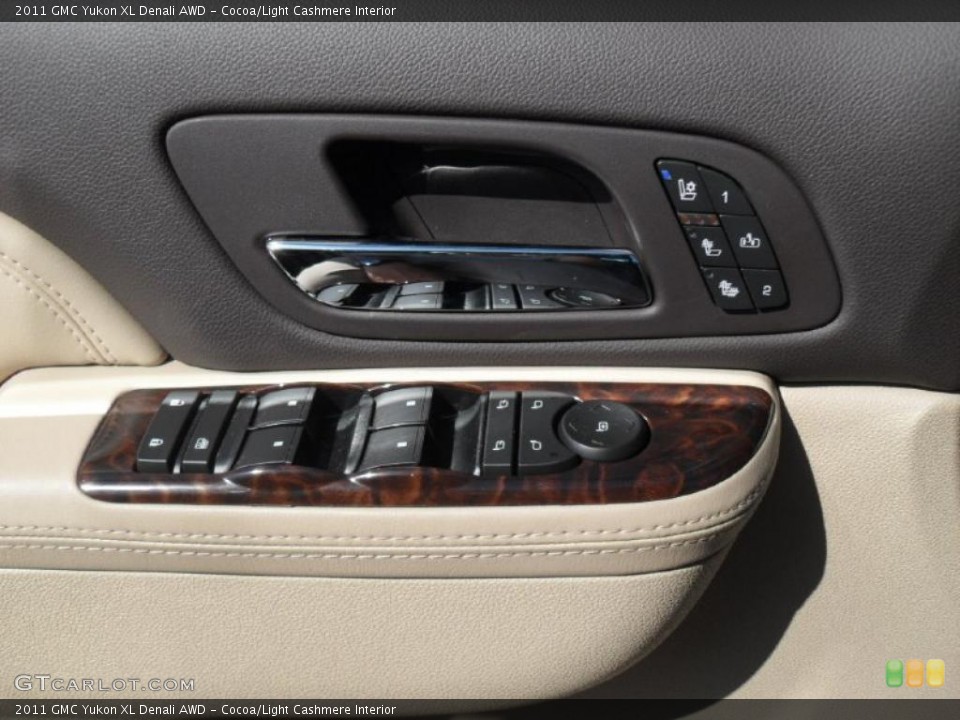 Cocoa/Light Cashmere Interior Controls for the 2011 GMC Yukon XL Denali AWD #46965297