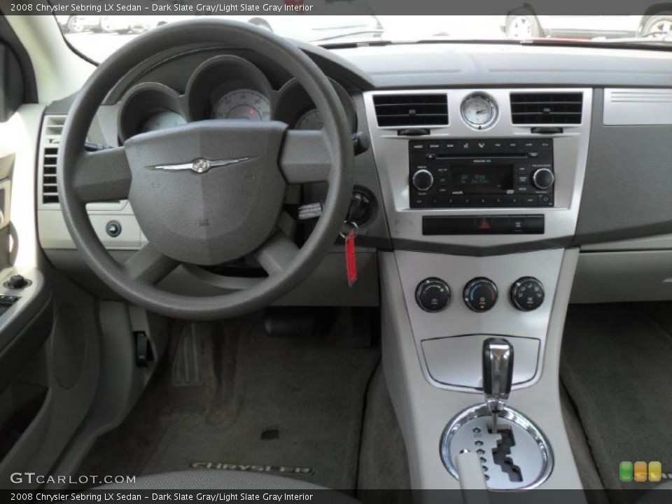 Dark Slate Gray/Light Slate Gray Interior Dashboard for the 2008 Chrysler Sebring LX Sedan #46970647