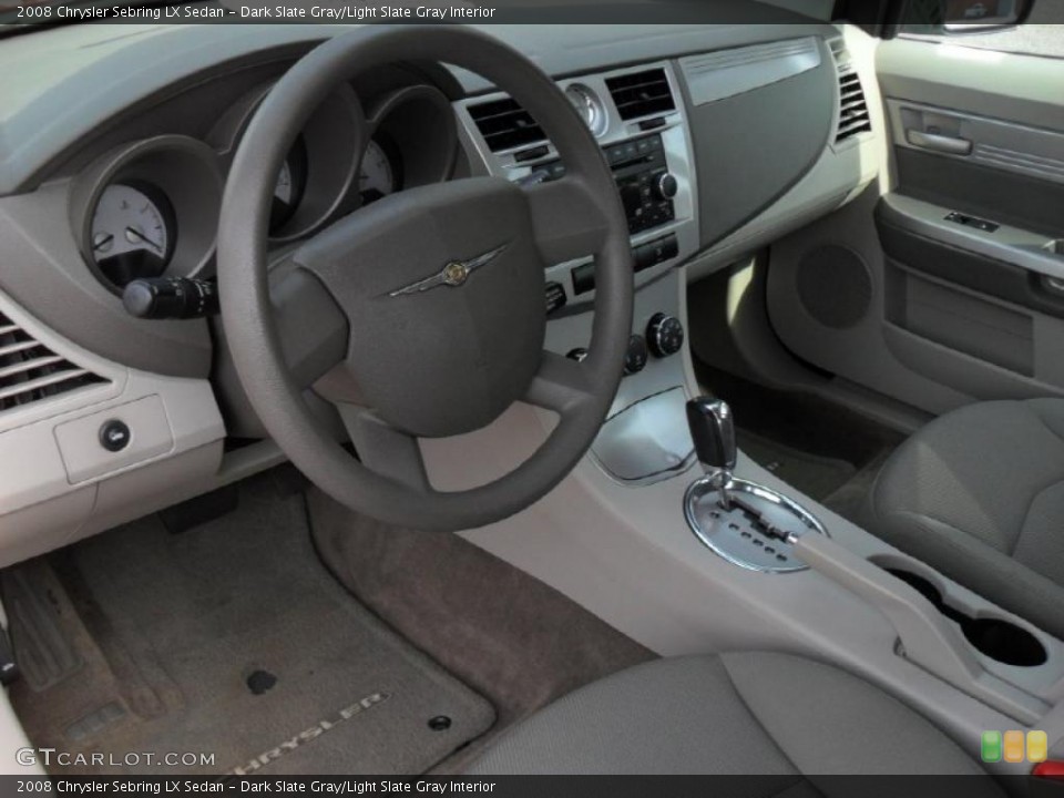Dark Slate Gray/Light Slate Gray Interior Prime Interior for the 2008 Chrysler Sebring LX Sedan #46970811