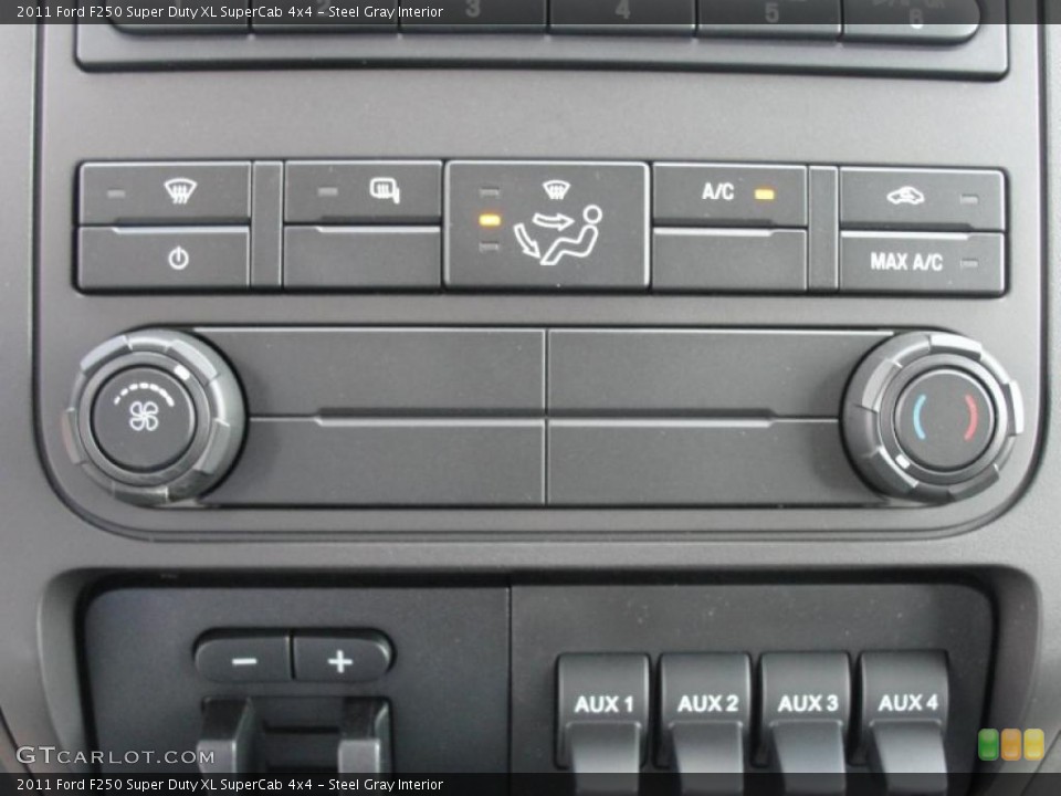 Steel Gray Interior Controls for the 2011 Ford F250 Super Duty XL SuperCab 4x4 #46971225