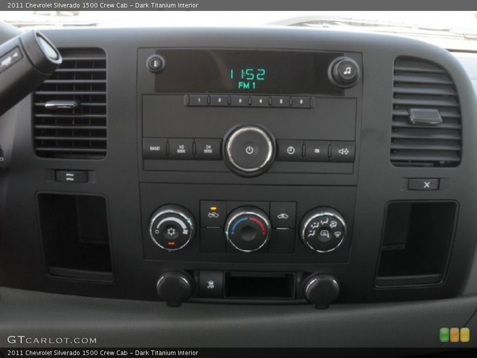 Dark Titanium Interior Controls for the 2011 Chevrolet Silverado 1500 Crew Cab #46971456