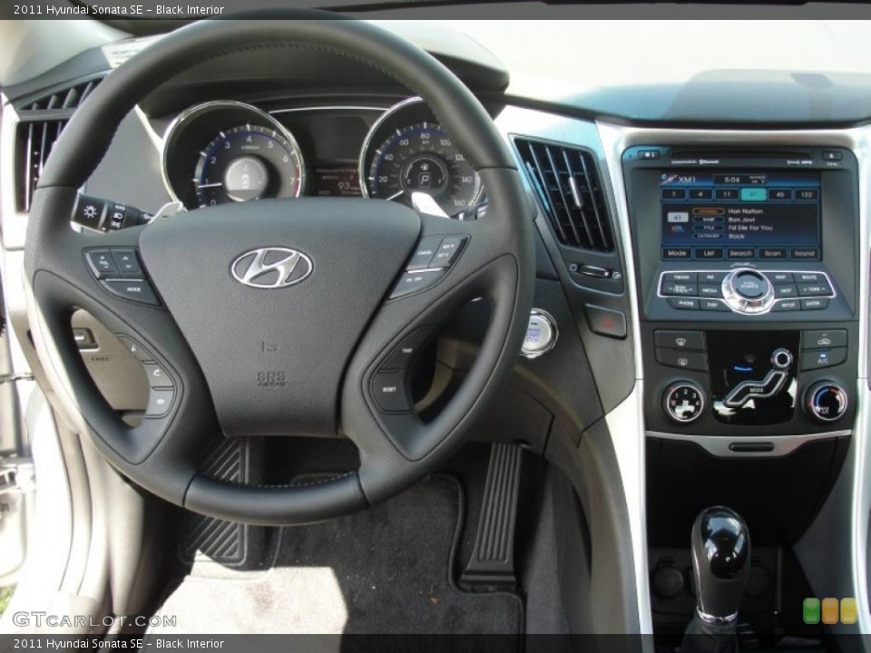 Black Interior Steering Wheel for the 2011 Hyundai Sonata SE #46972335