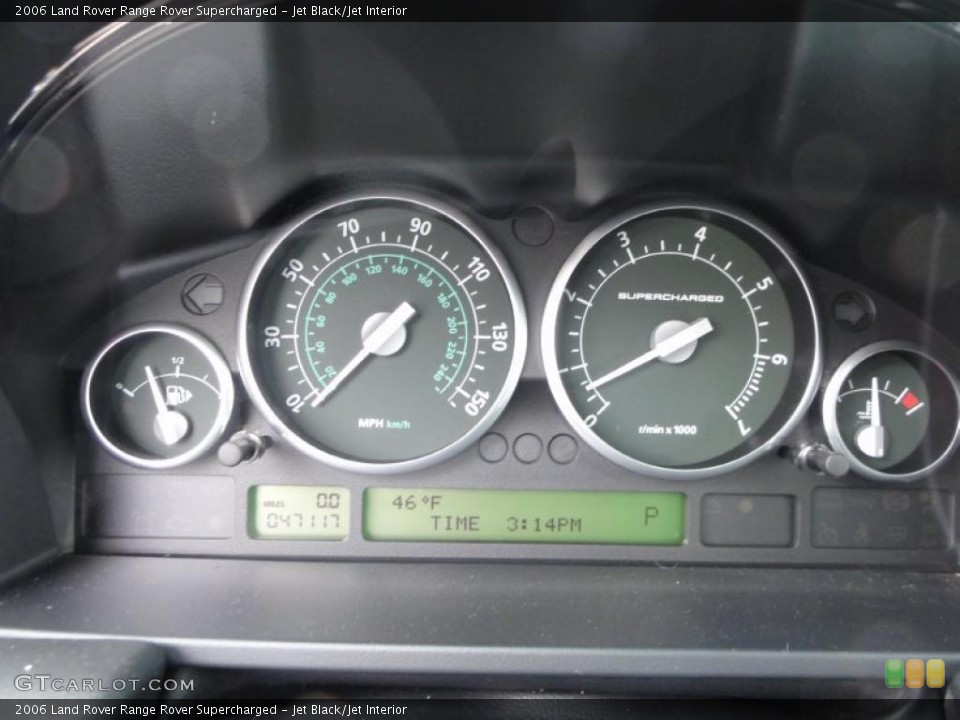Jet Black/Jet Interior Gauges for the 2006 Land Rover Range Rover Supercharged #46972470