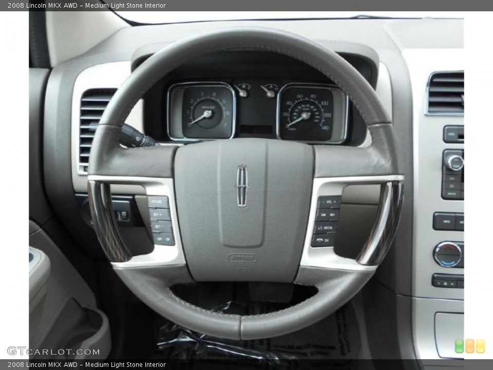 Medium Light Stone Interior Steering Wheel for the 2008 Lincoln MKX AWD #46974123
