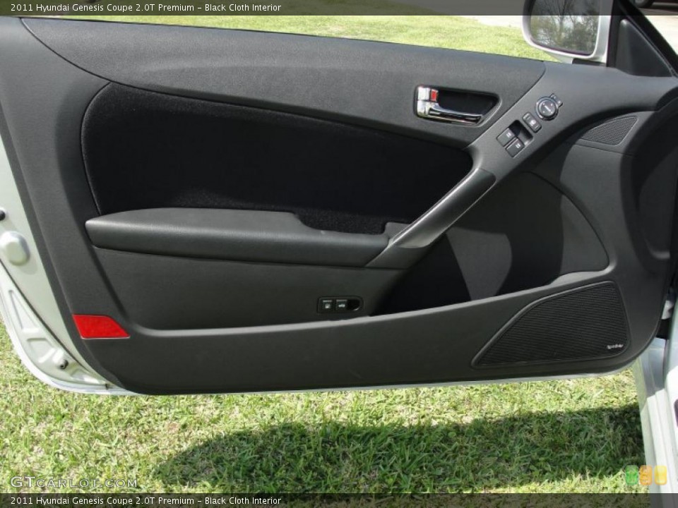Black Cloth Interior Door Panel for the 2011 Hyundai Genesis Coupe 2.0T Premium #46974558
