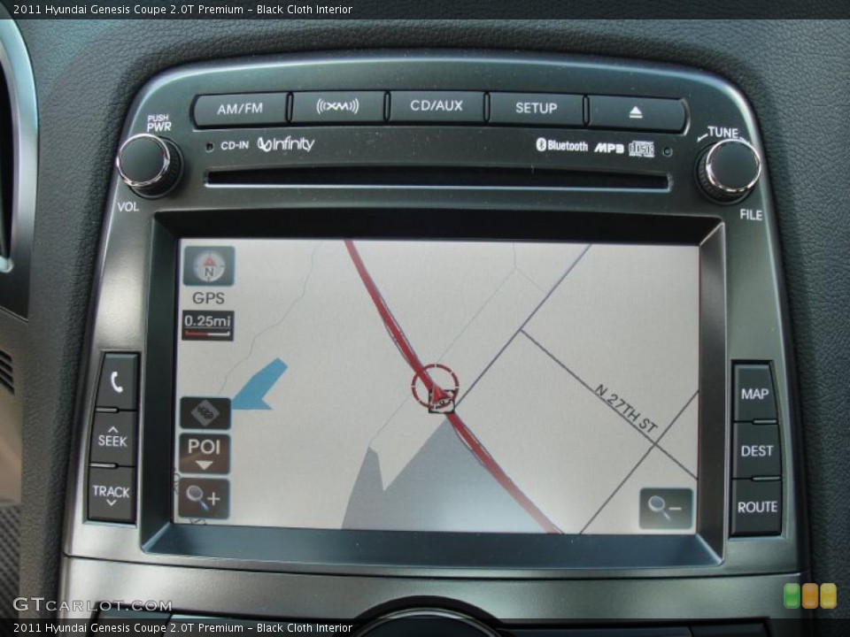 Black Cloth Interior Navigation for the 2011 Hyundai Genesis Coupe 2.0T Premium #46974711