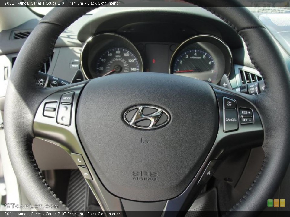 Black Cloth Interior Steering Wheel for the 2011 Hyundai Genesis Coupe 2.0T Premium #46974768