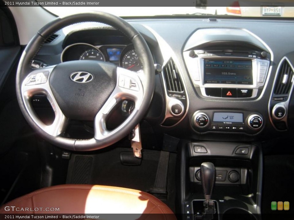 Black/Saddle Interior Dashboard for the 2011 Hyundai Tucson Limited #46976148