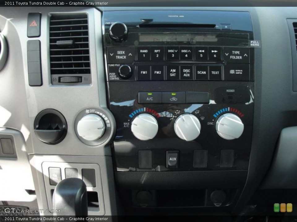 Graphite Gray Interior Controls for the 2011 Toyota Tundra Double Cab #46976310
