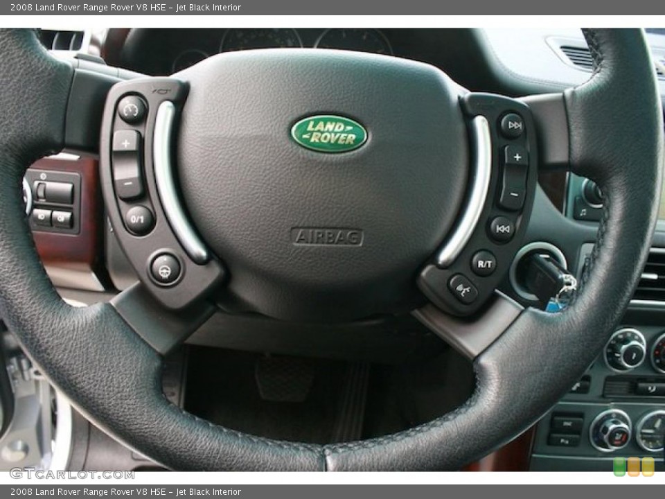 Jet Black Interior Steering Wheel for the 2008 Land Rover Range Rover V8 HSE #46976916