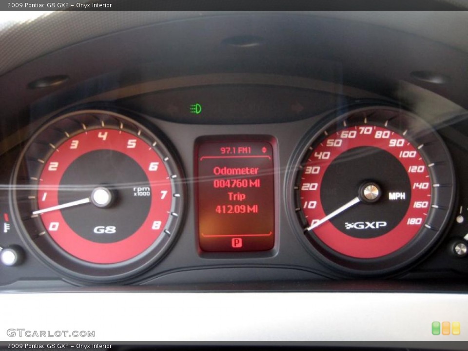 Onyx Interior Gauges for the 2009 Pontiac G8 GXP #46977207