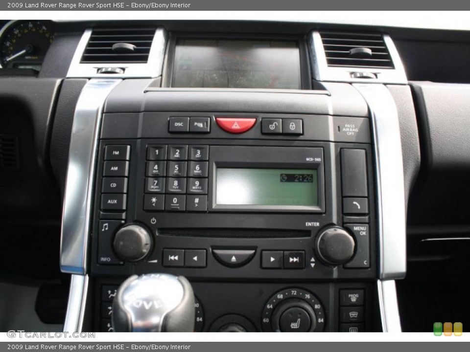 Ebony/Ebony Interior Controls for the 2009 Land Rover Range Rover Sport HSE #46980180