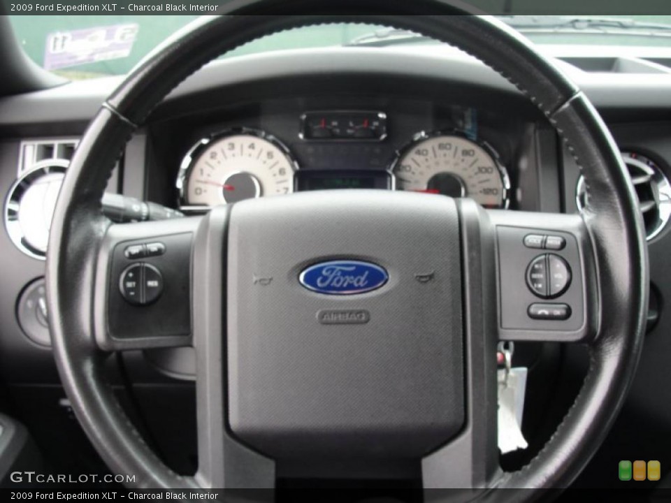 Charcoal Black Interior Steering Wheel for the 2009 Ford Expedition XLT #46981503
