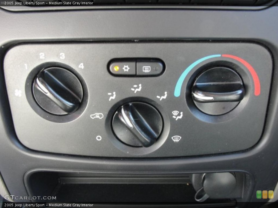 Medium Slate Gray Interior Controls for the 2005 Jeep Liberty Sport #46987290