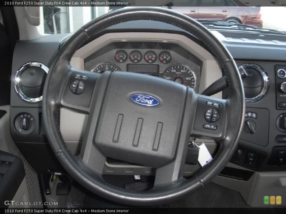 Medium Stone Interior Steering Wheel for the 2010 Ford F250 Super Duty FX4 Crew Cab 4x4 #46987629