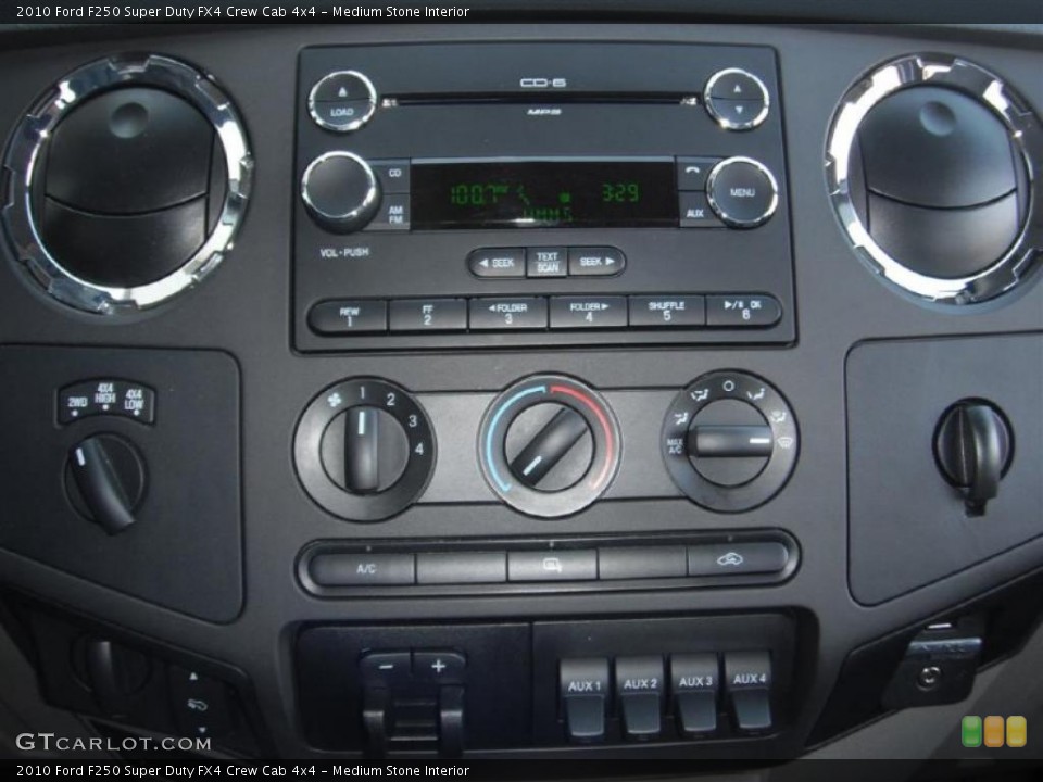 Medium Stone Interior Controls for the 2010 Ford F250 Super Duty FX4 Crew Cab 4x4 #46987656