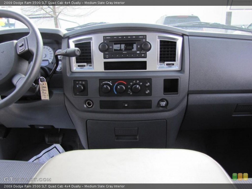 Medium Slate Gray Interior Controls for the 2009 Dodge Ram 3500 SLT Quad Cab 4x4 Dually #46988170