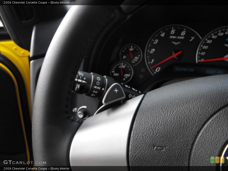 Ebony Interior Controls for the 2009 Chevrolet Corvette Coupe #46988583