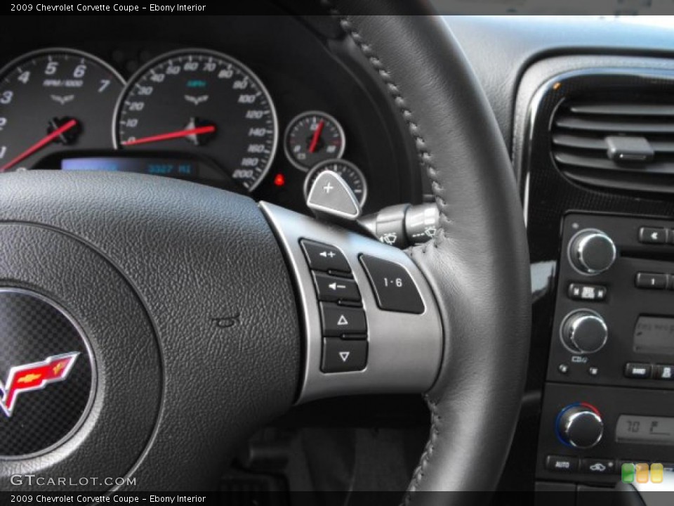 Ebony Interior Controls for the 2009 Chevrolet Corvette Coupe #46988595
