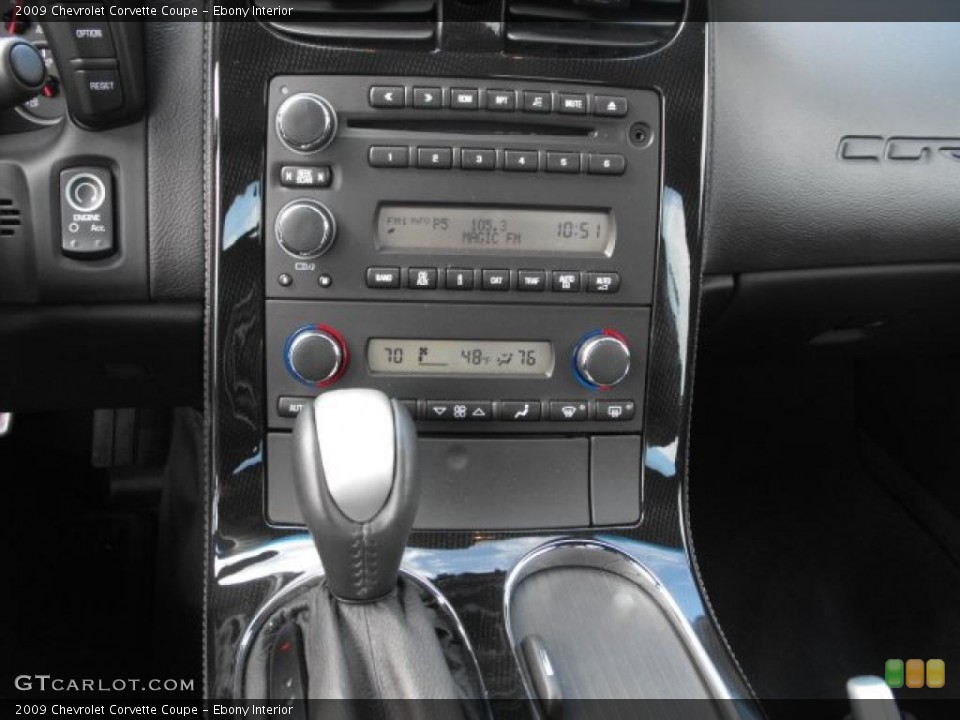 Ebony Interior Controls for the 2009 Chevrolet Corvette Coupe #46988610