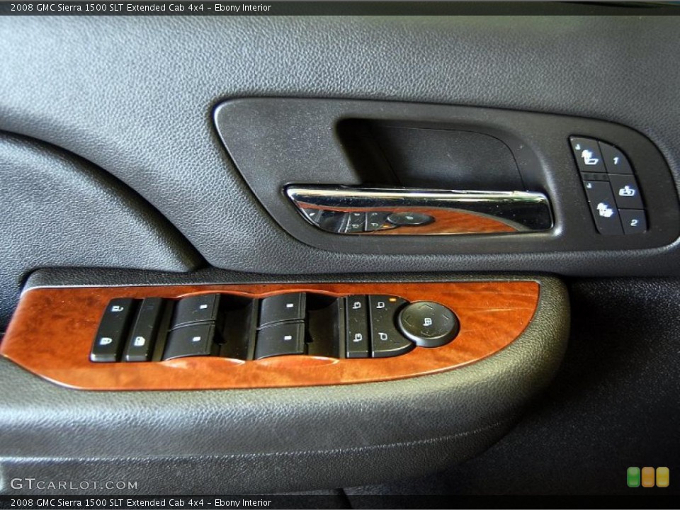 Ebony Interior Controls for the 2008 GMC Sierra 1500 SLT Extended Cab 4x4 #46989900
