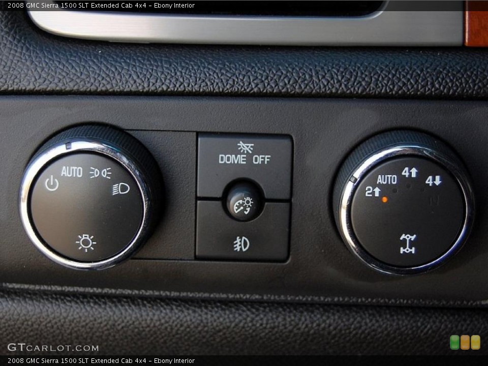 Ebony Interior Controls for the 2008 GMC Sierra 1500 SLT Extended Cab 4x4 #46989933