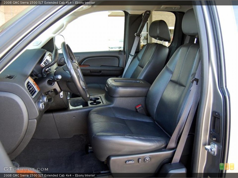 Ebony Interior Photo for the 2008 GMC Sierra 1500 SLT Extended Cab 4x4 #46989948