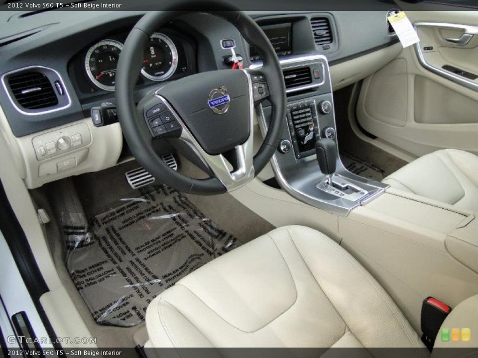 Soft Beige Interior Prime Interior for the 2012 Volvo S60 T5 #46991364