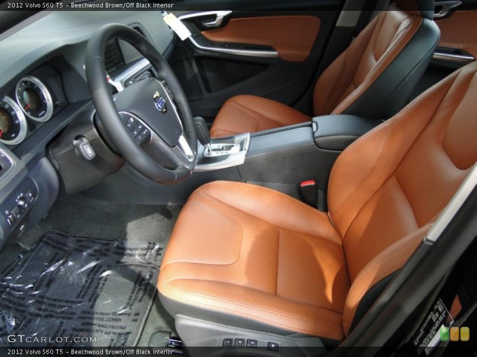 Beechwood Brown/Off Black Interior Photo for the 2012 Volvo S60 T5 #46991733