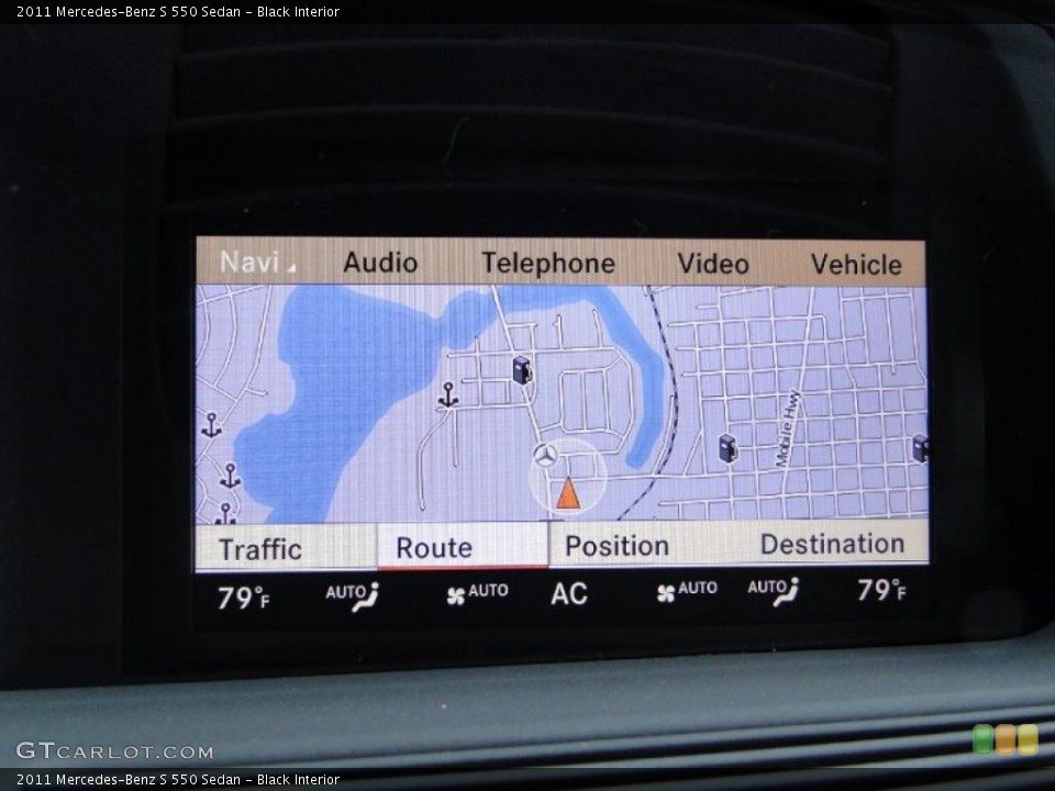 Black Interior Navigation for the 2011 Mercedes-Benz S 550 Sedan #46992003
