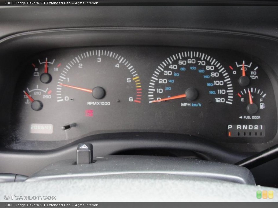 Agate Interior Gauges for the 2000 Dodge Dakota SLT Extended Cab #46992351